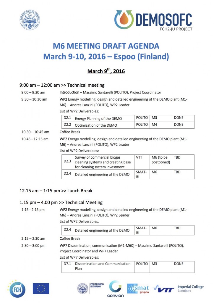 DEMOSOFC - M6 Meeting - Updated Agenda